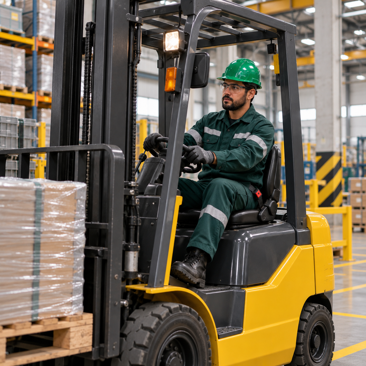 Treinamento de operação de empilhadeira da WNUNES